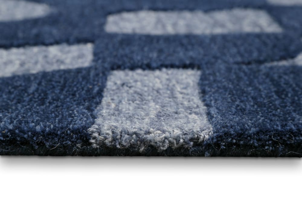 Tapis design tufté main bleu 70x140 — vue 4