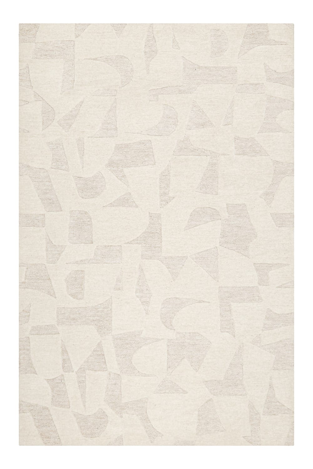 Tapis design tufté main beige 200x290
