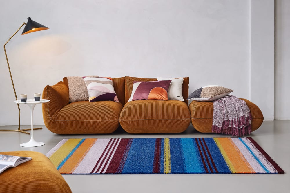 Tapis rayé look vintage 70x140 — vue 3