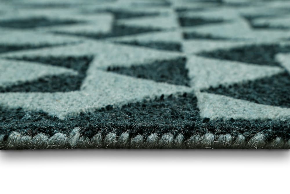 Tapis design tufté main tons de vert 110x170 — vue 4