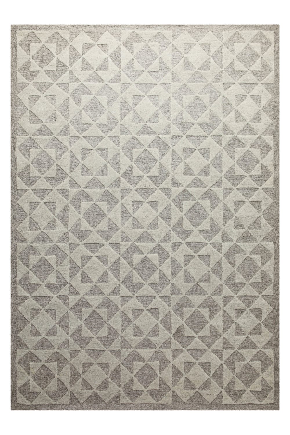 Tapis design tufté main taupe 80x150