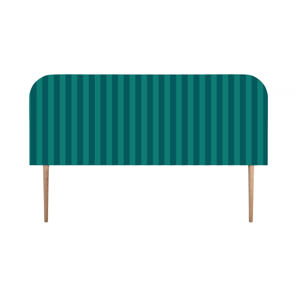 Tête de lit en velours à rayures 160x97cm