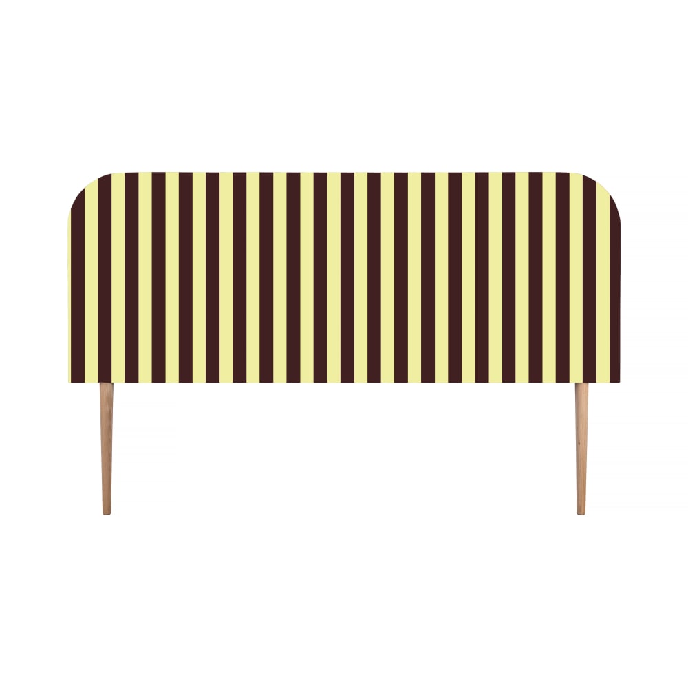 Tête de lit en velours à rayures 160x97cm