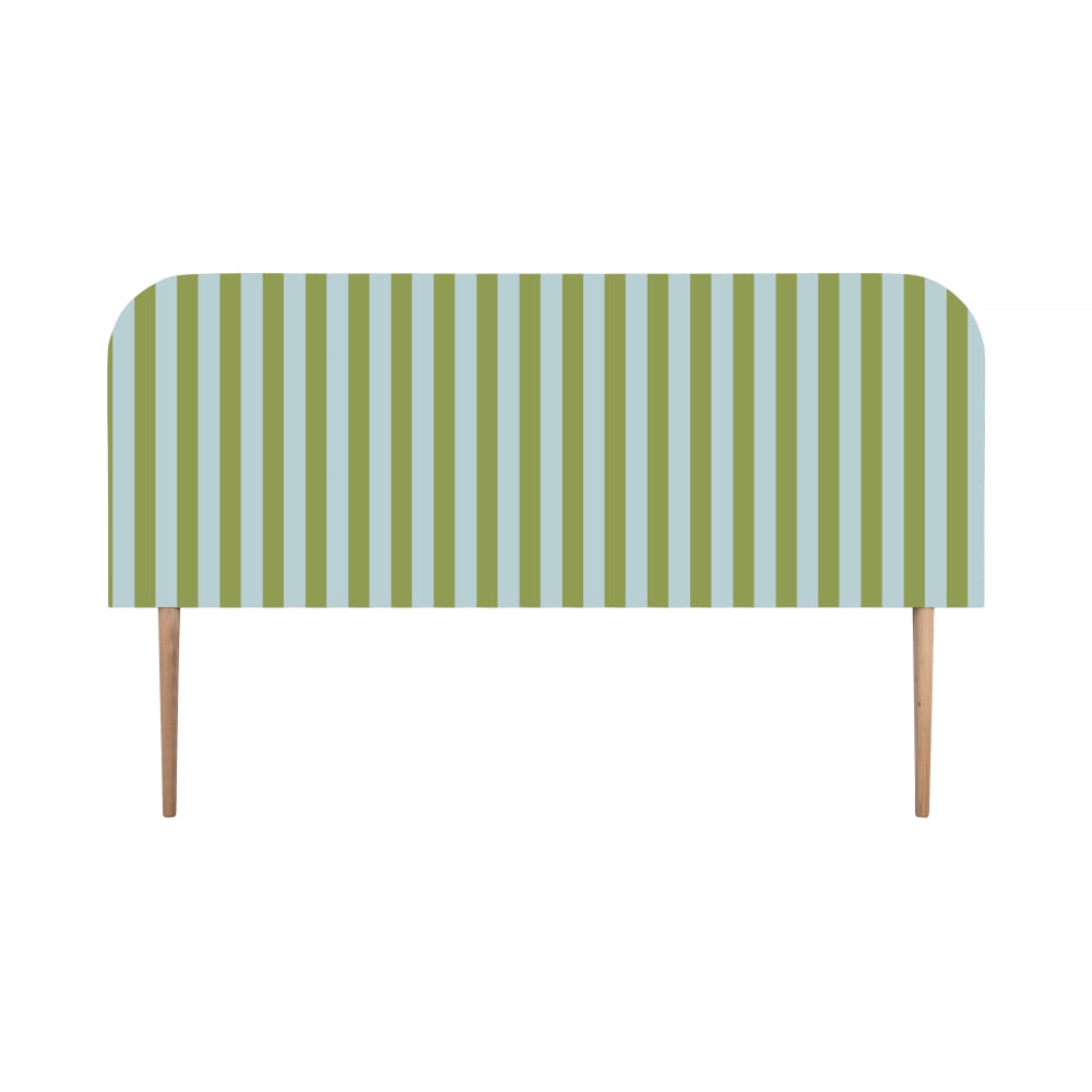 Tête de lit en velours à rayures 160x97cm