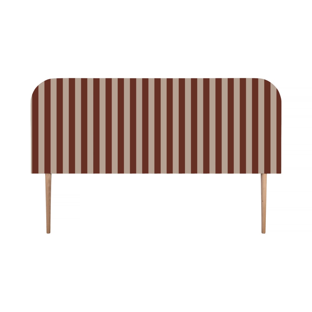 Tête de lit en velours à rayures 160x97cm