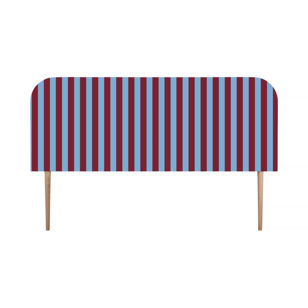 Tête de lit en velours à rayures 160x97cm