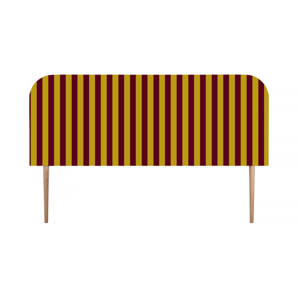Tête de lit en velours à rayures 160x97cm