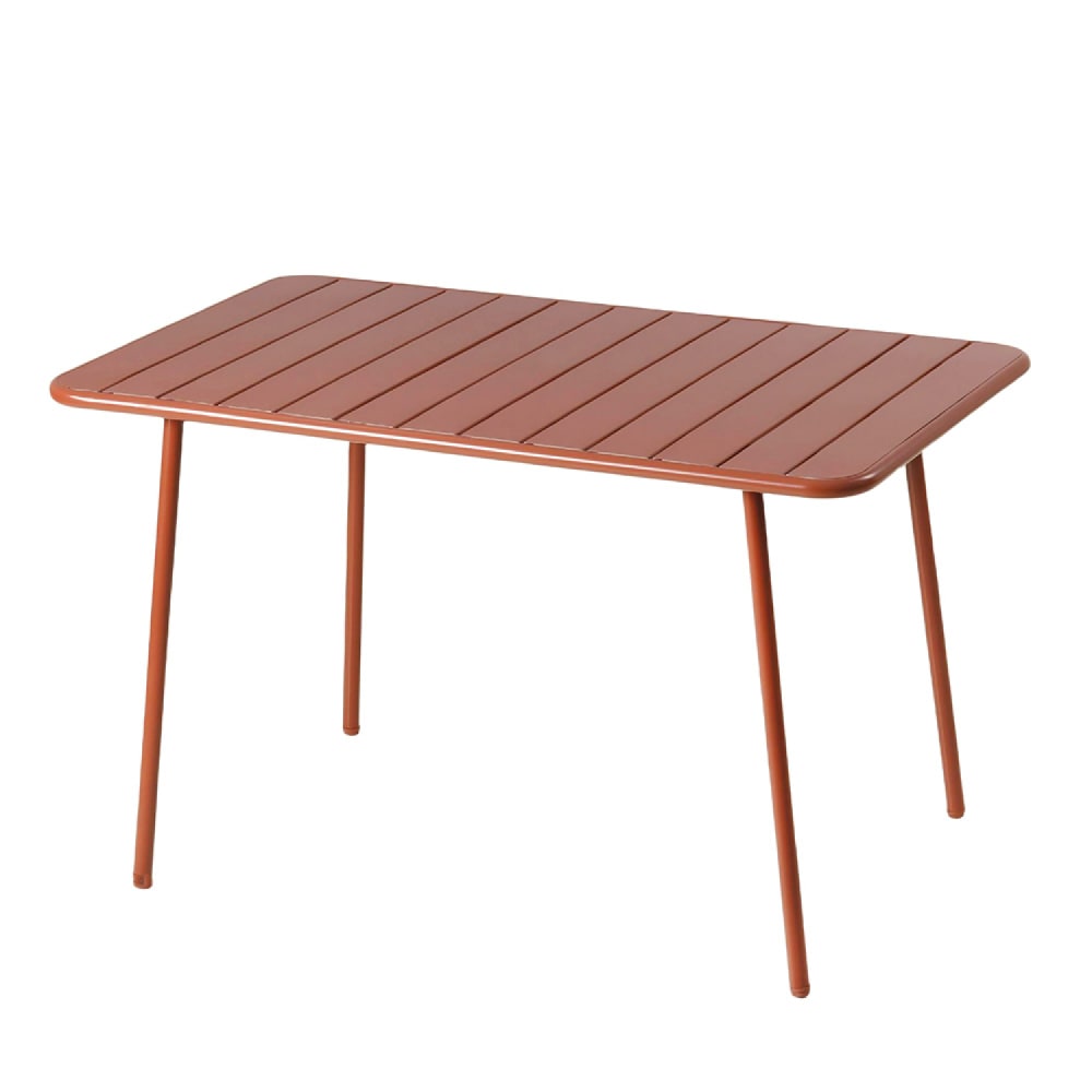Table de jardin 4 à 6 places 120cm terracotta Table de jardin 4 à 6 places 120cm terracotta