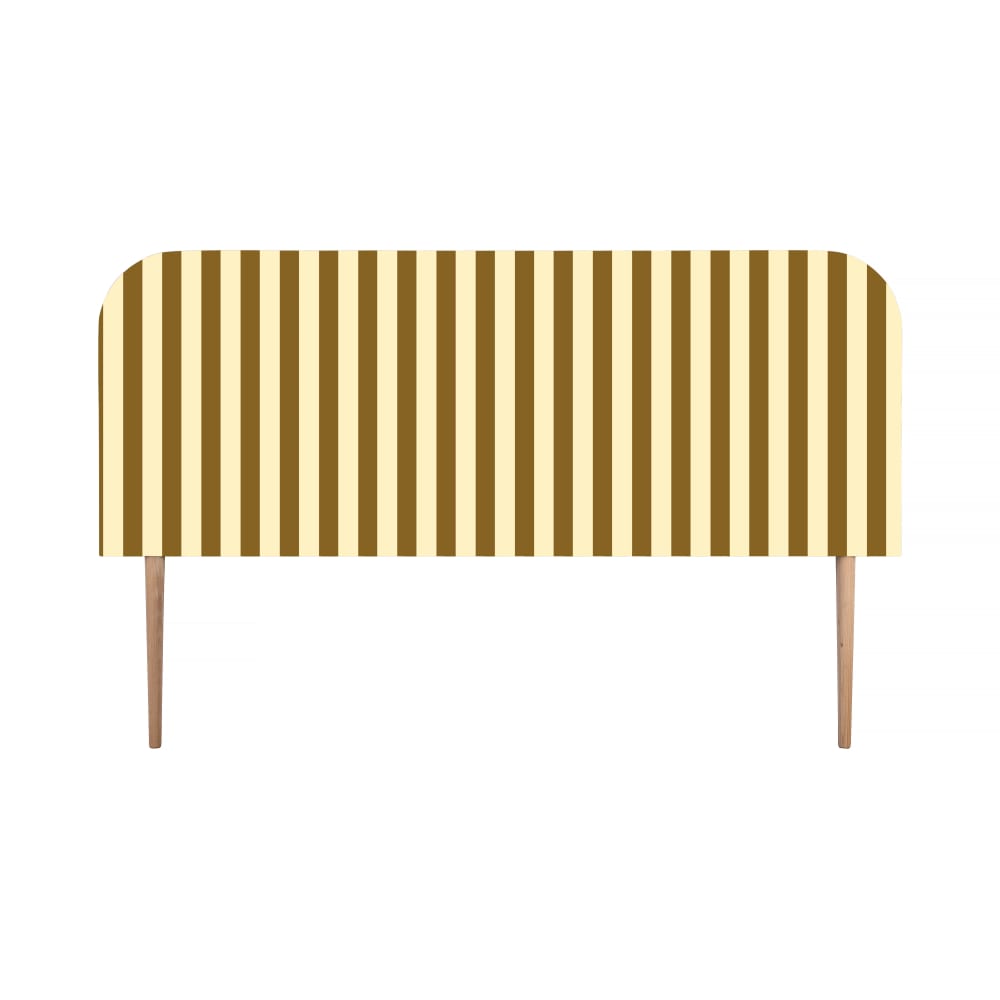 Tête de lit en velours à rayures 160x97cm