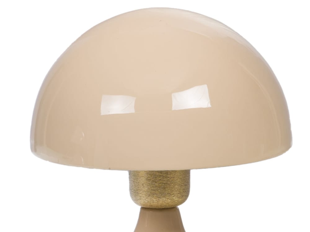 Lampe à poser crème style rétro en fer abat-jour champignon — vue 3