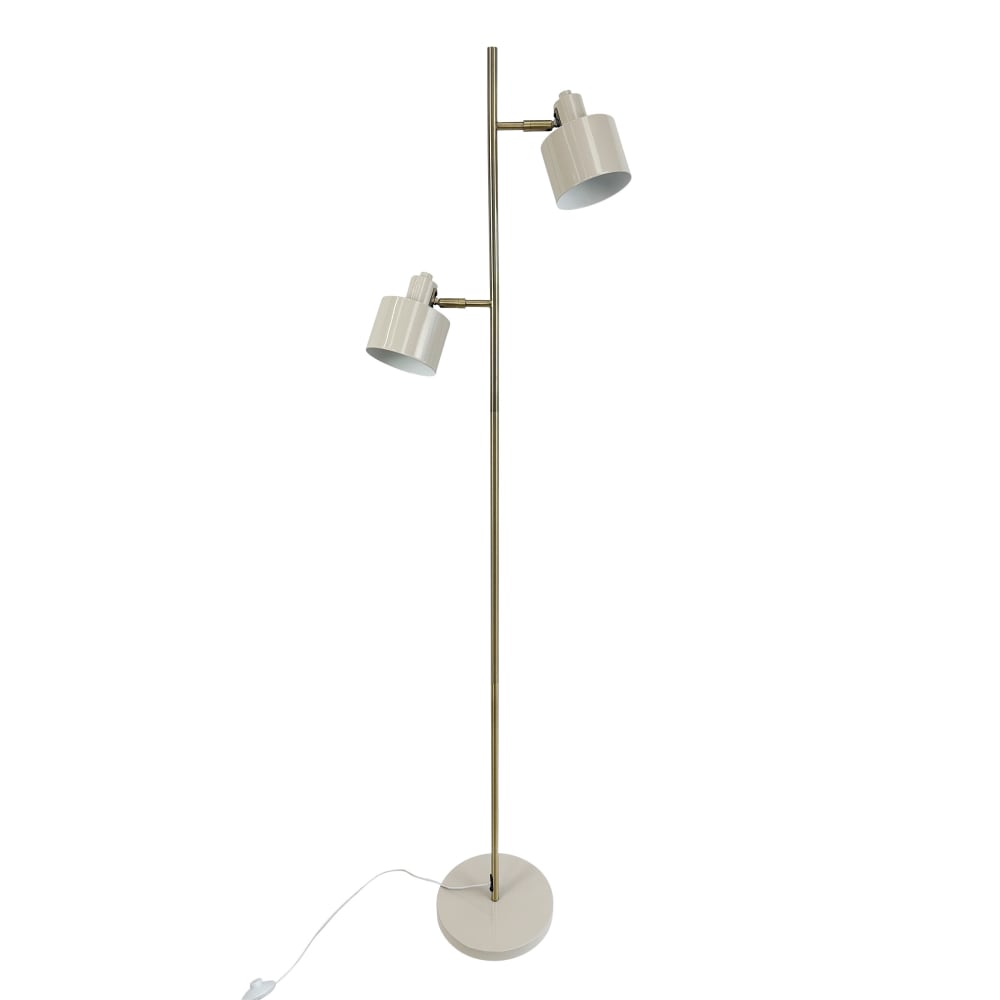 Lampadaire en métal Beige/ laiton