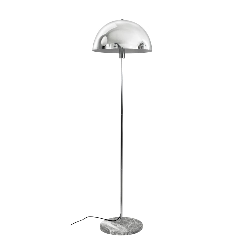 Lampadaire en métal Stockholm chrome/marbre
