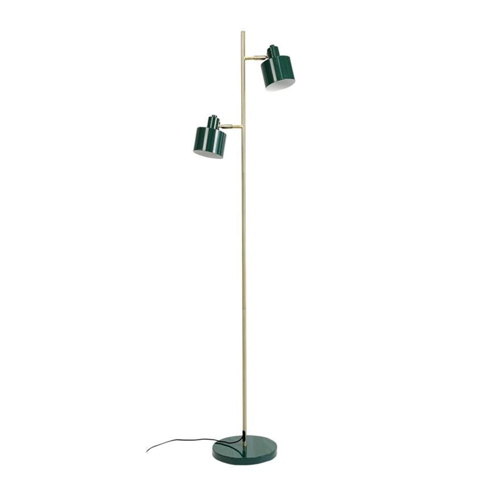 Stehleuchte aus Metall Messing h160 cm d42,5cm, Dunkelgrün -
