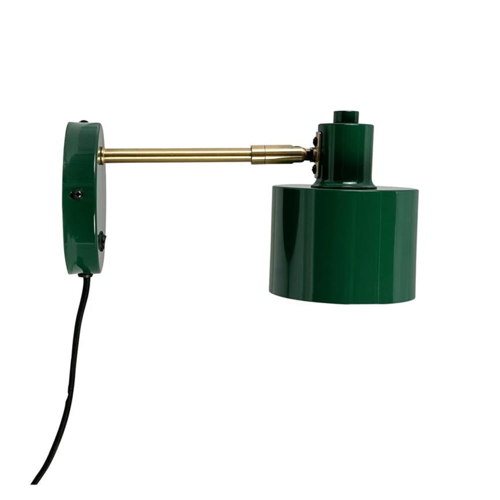 Dyberg Larsen Wandleuchte aus Metall h11,5 cm d11,5 cm, Dunkelgrün style modern - Metall
