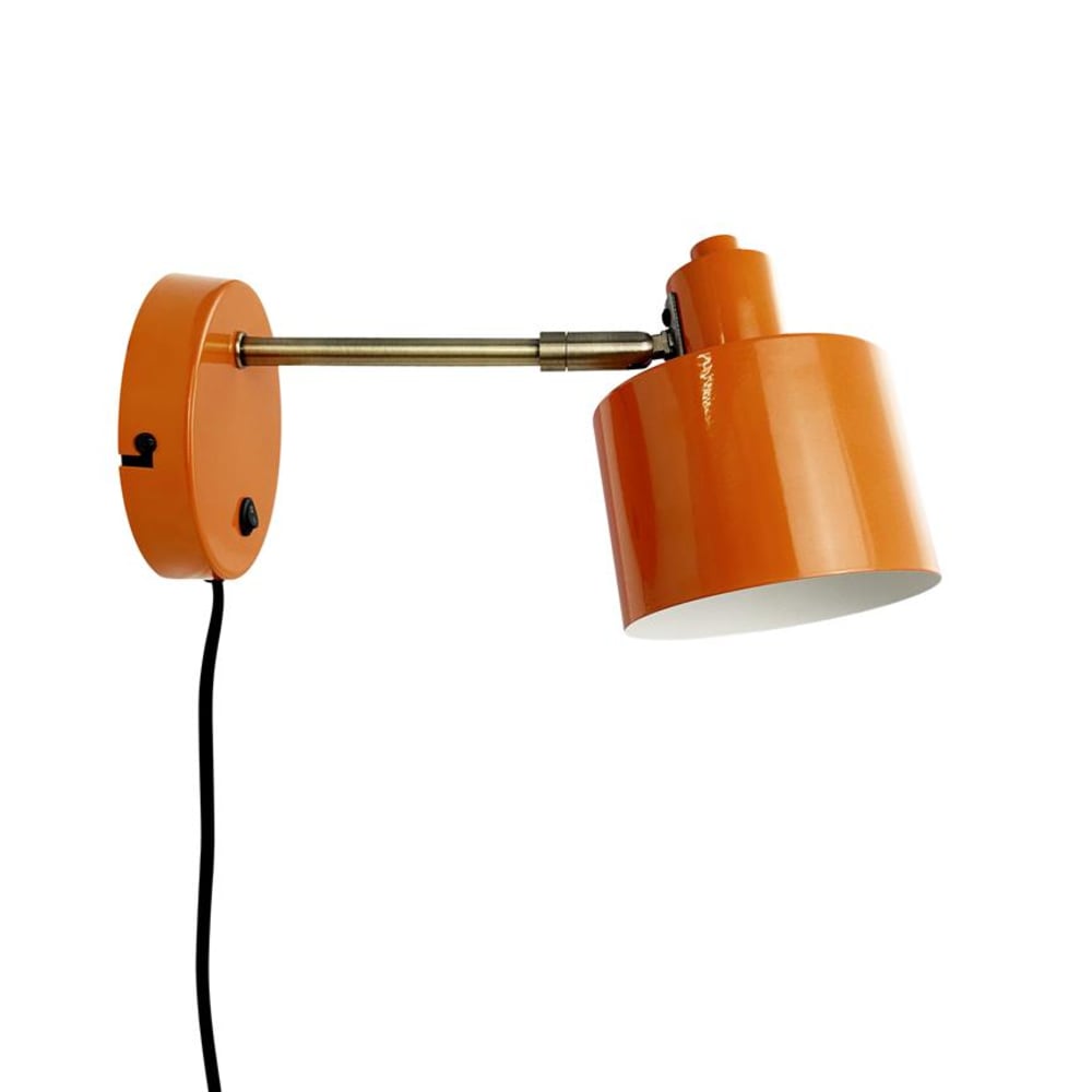 Dyberg Larsen Wandleuchte aus Metall h11,5 cm d11,5 cm, orange style modern orange Metall
