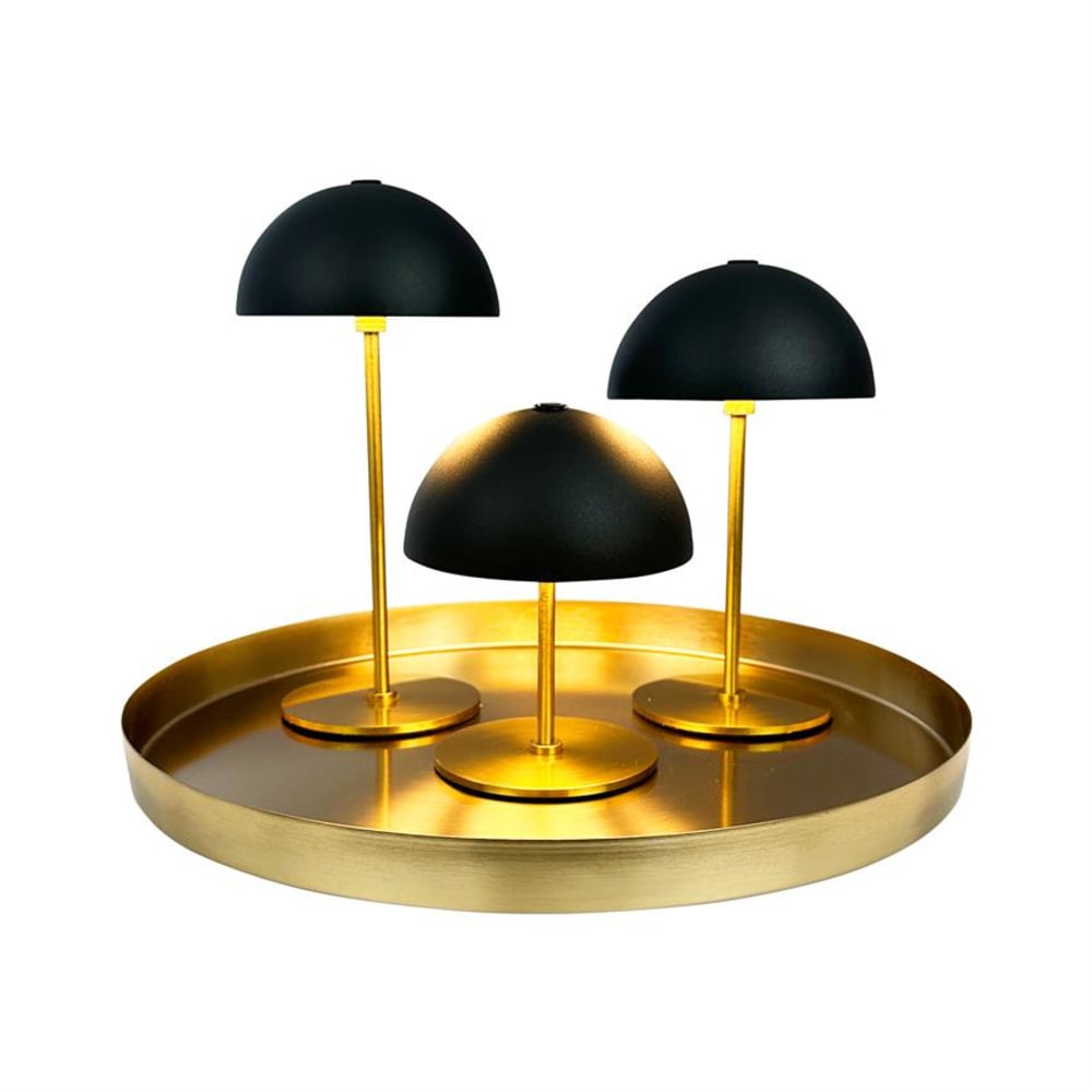 Lampe à poser en métal argent paquet de 3