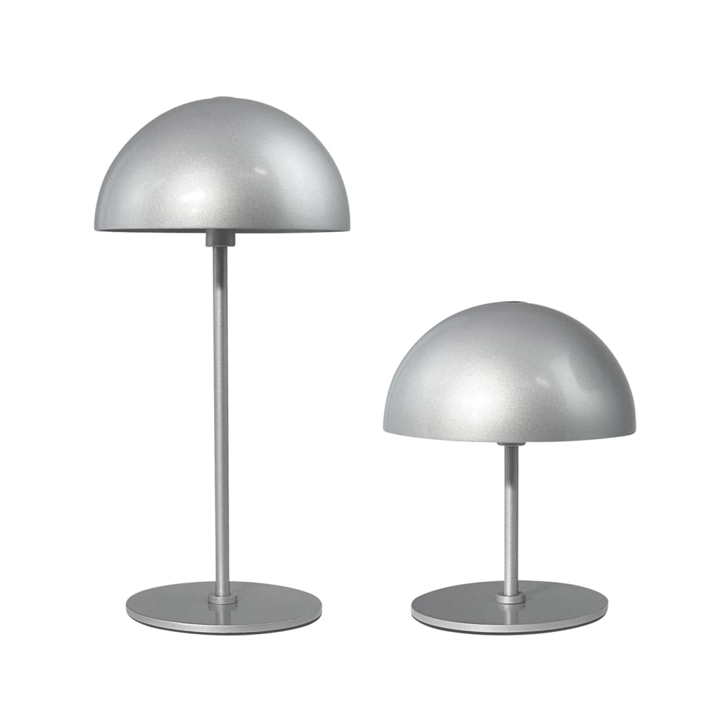 Lampe à poser en métal argent paquet de 2