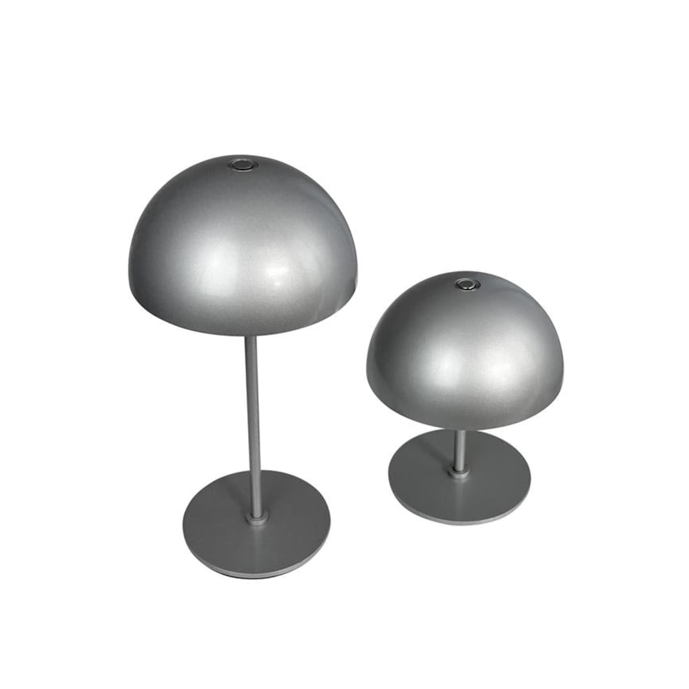 Lampe à poser en métal argent paquet de 2 — vue 3