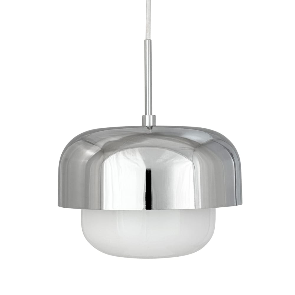 Suspension en verre et métal, chrome