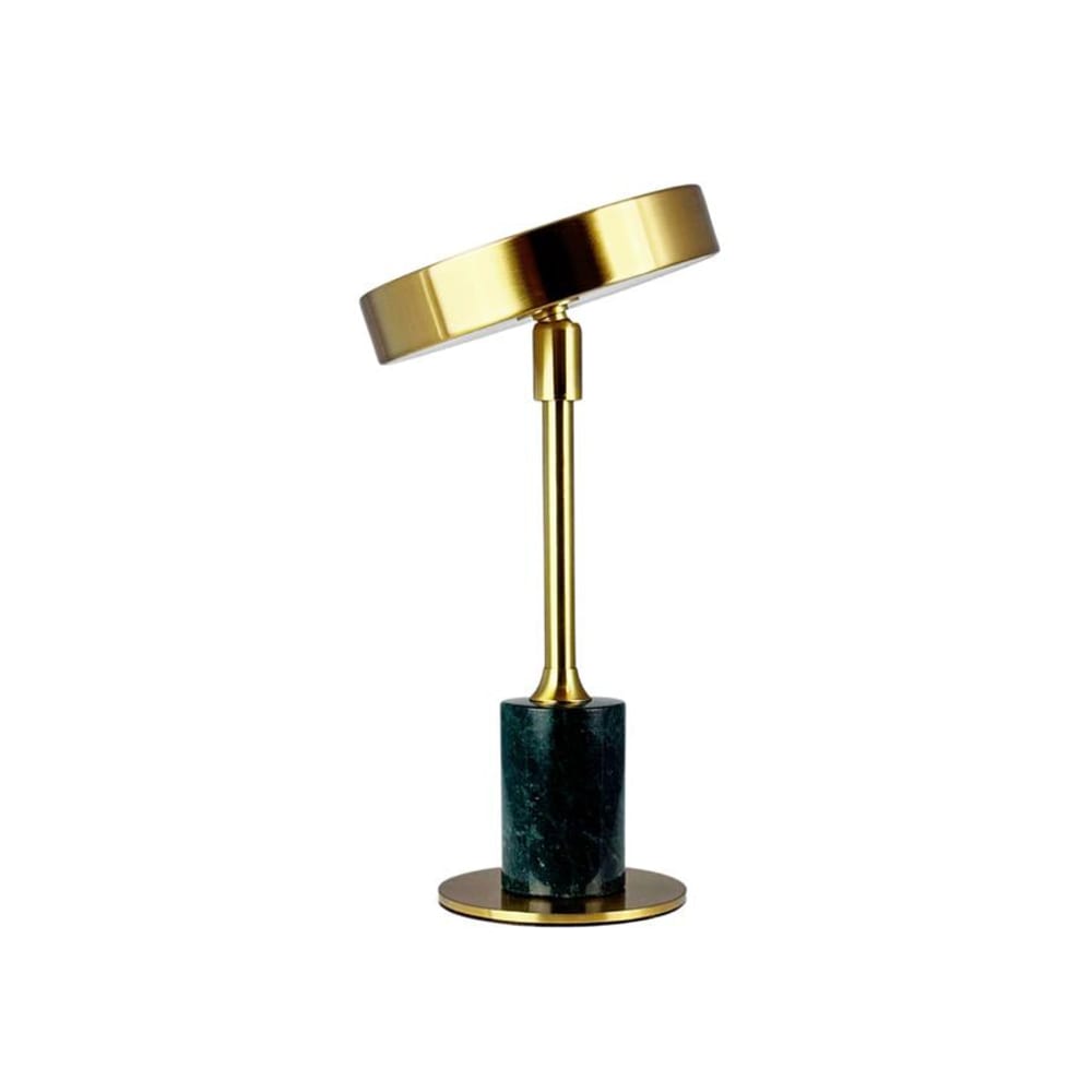 Starlight mini – lampe de table en laiton et marbre vert — vue 3