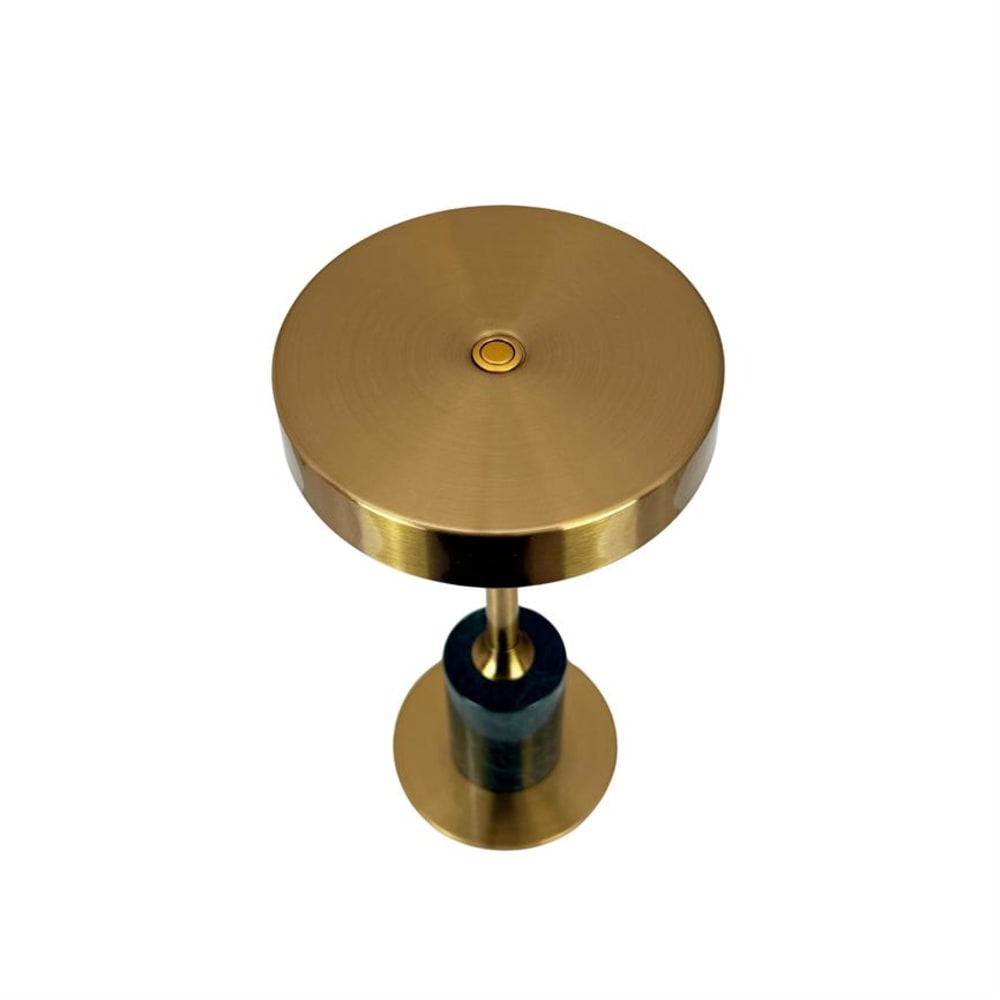 Starlight mini – lampe de table en laiton et marbre vert — vue 4