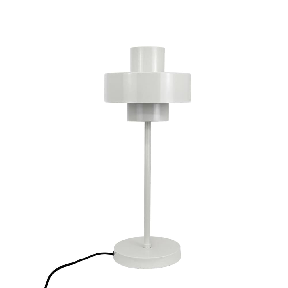 Lampe à poser en métal blanc