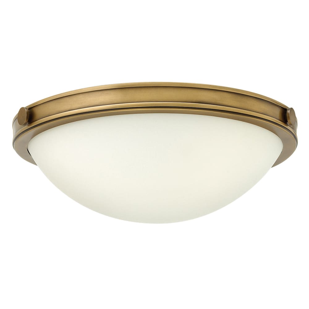 ELSTEAD LIGHTING Deckenleuchte in antikgoldener Ausführung mit weißem Opalschirm style modern - Metall