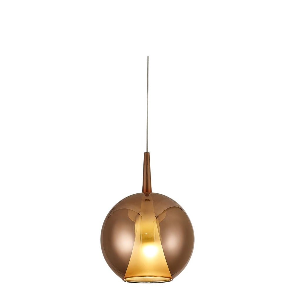 Suspension en verre cuivre