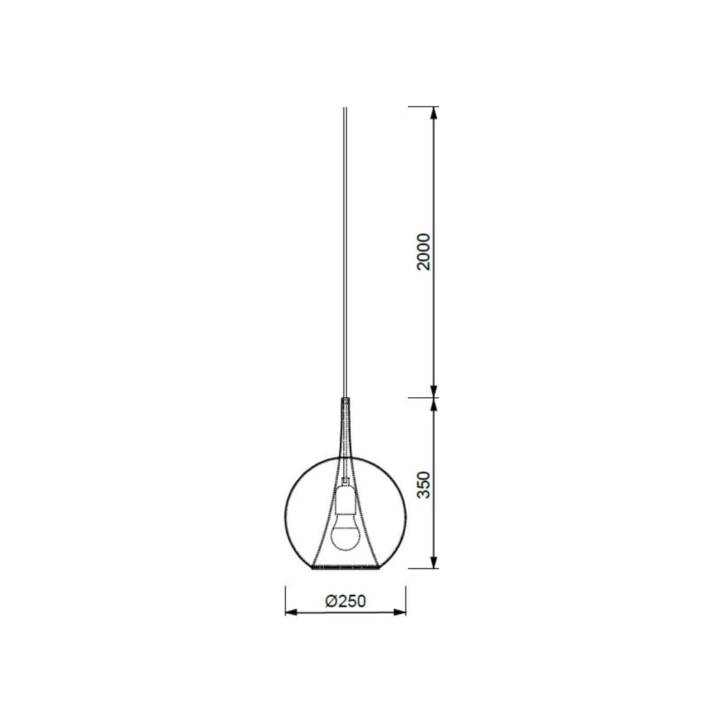 Suspension en verre cuivre — vue 4