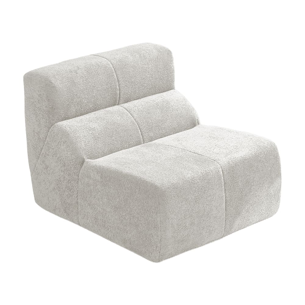 Fauteuil lounge en velours - style
