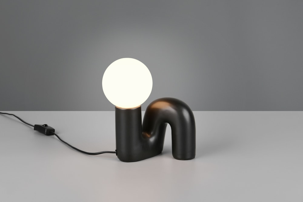 Lampe design en céramique noir — vue 4