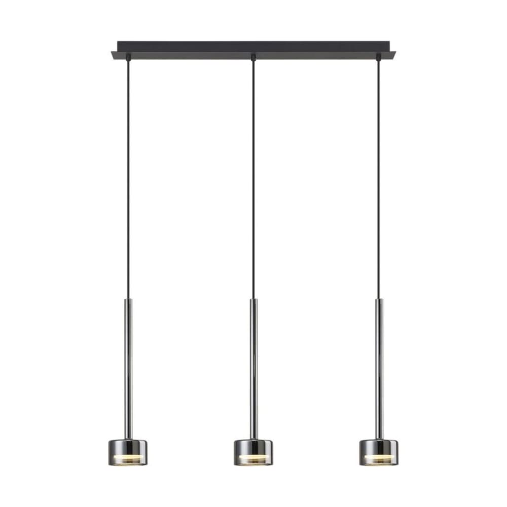 Suspension en verre chrome — vue 3