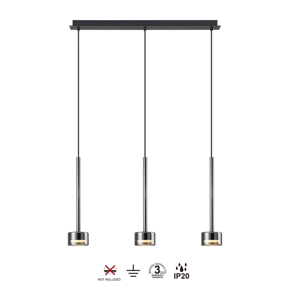 Suspension en verre chrome — vue 4