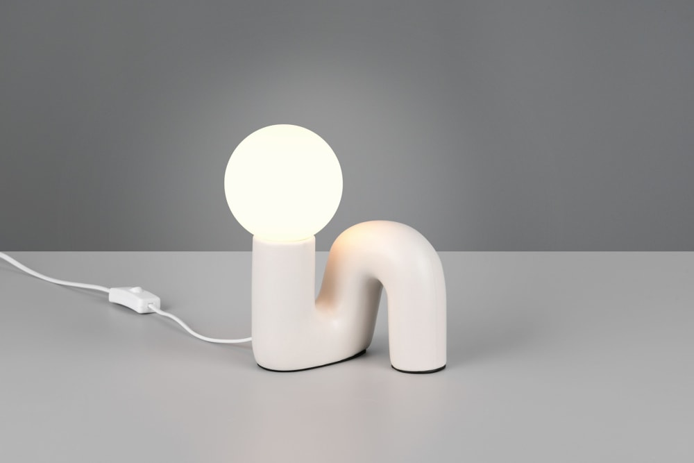 Lampe design en céramique gris — vue 4