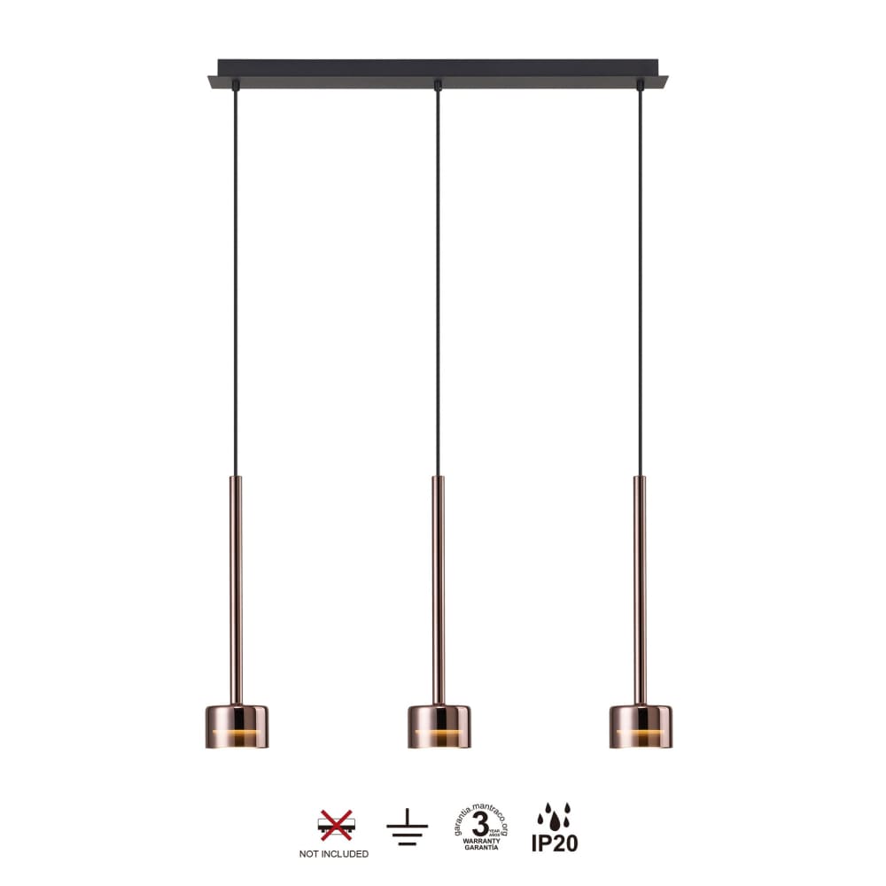 Suspension en verre cuivré — vue 4