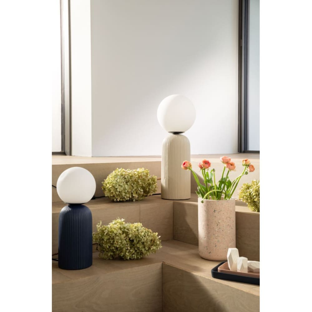 Lampe design en céramique bleu — vue 4