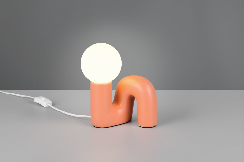 Lampe design en céramique doréange — vue 4