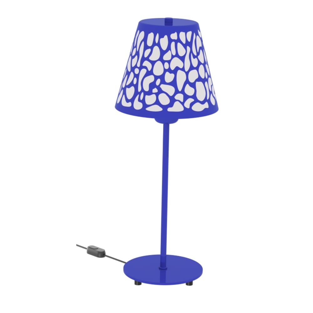 Lampe design en bois bleu — vue 3