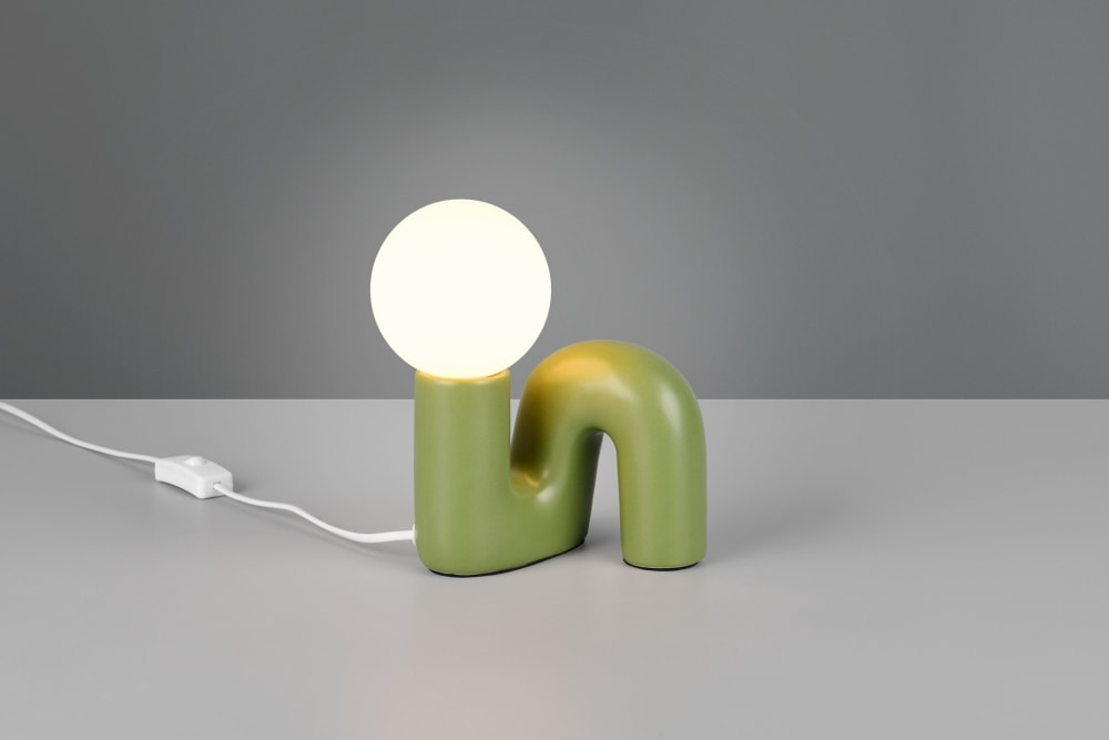 Lampe design en céramique vert — vue 4