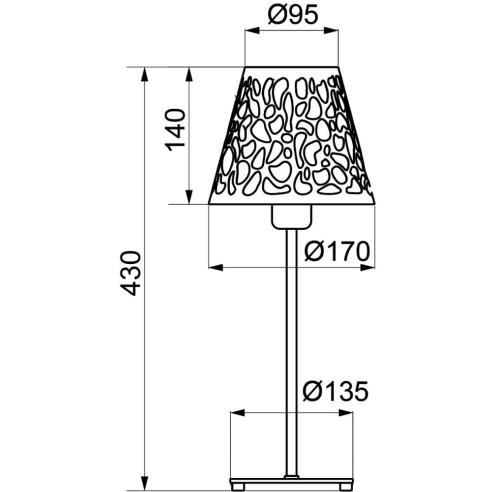 Lampe design en bois rouge — vue 4