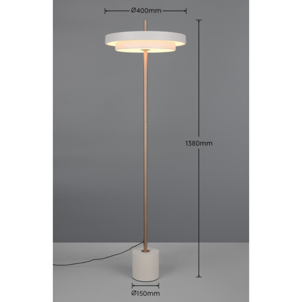 Lampadaire design en métal gris — vue 4
