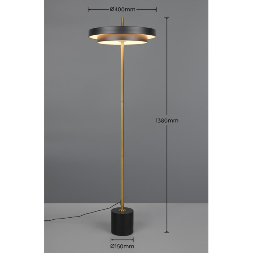 Lampadaire design en métal noir — vue 4