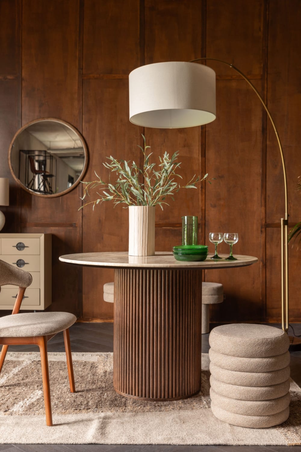 Lampadaire design en métal doré — vue 3