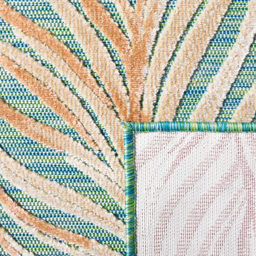 Tapis moderne en polypropylène vert/orange, 497 x 735 cm — vue 4