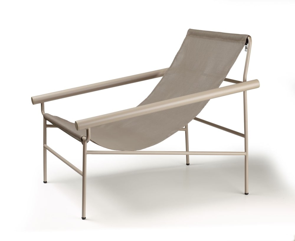 Bain de soleil en métal taupe