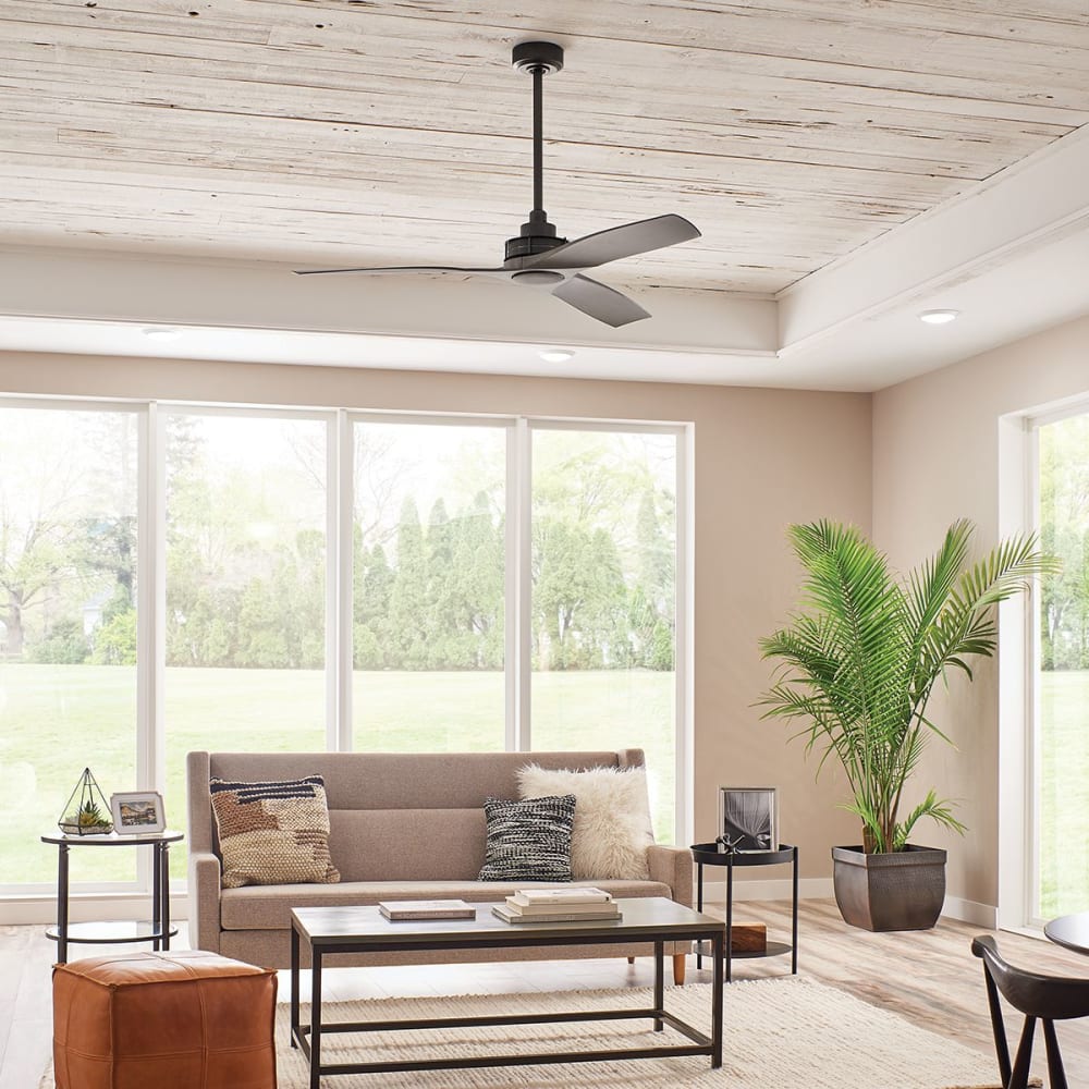 Ventilateur de plafond 142 cm acier et abs anthracite — vue 3