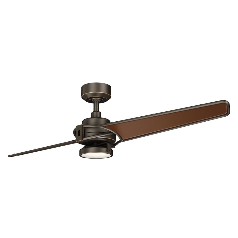 Ventilateur de plafond LED 142 cm acier bronze