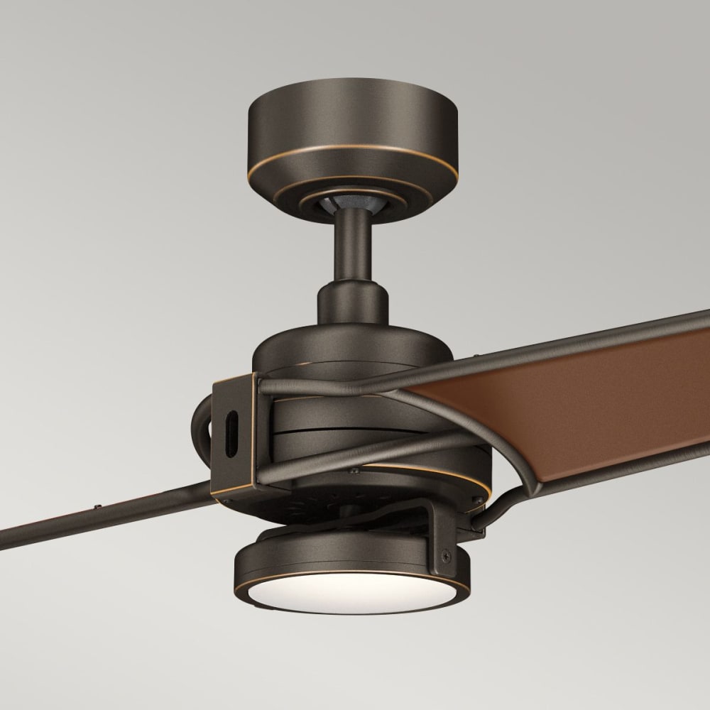 Ventilateur de plafond led 142 cm acier bronze — vue 4