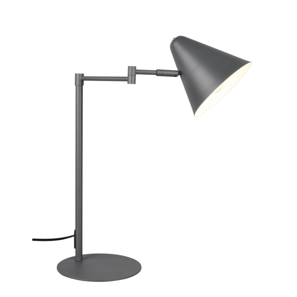Lampe design en métal anthracite