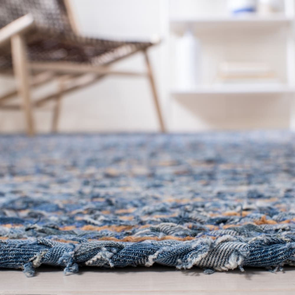 Tapis côtier en jute bleu/beige, 183 x 274 cm — vue 4